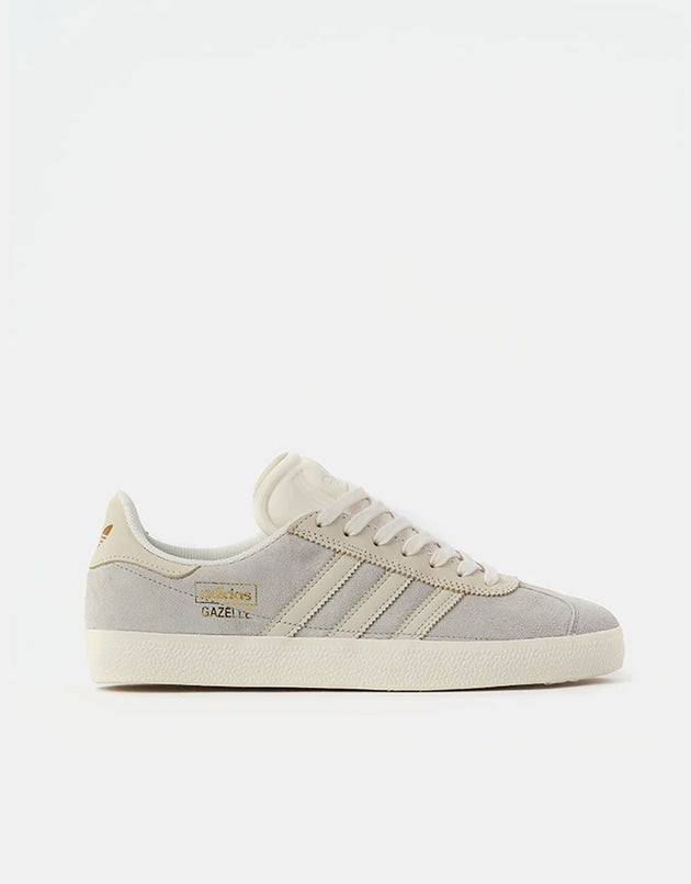 adidas Gazelle ADV Skate Shoes - Grey/Chalk White/Gold Metallic