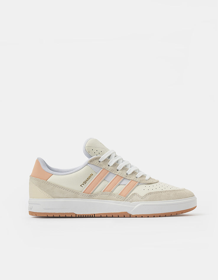 adidas Tyshawn II Skate Shoes - Wonder White/Powder Coral/Off White
