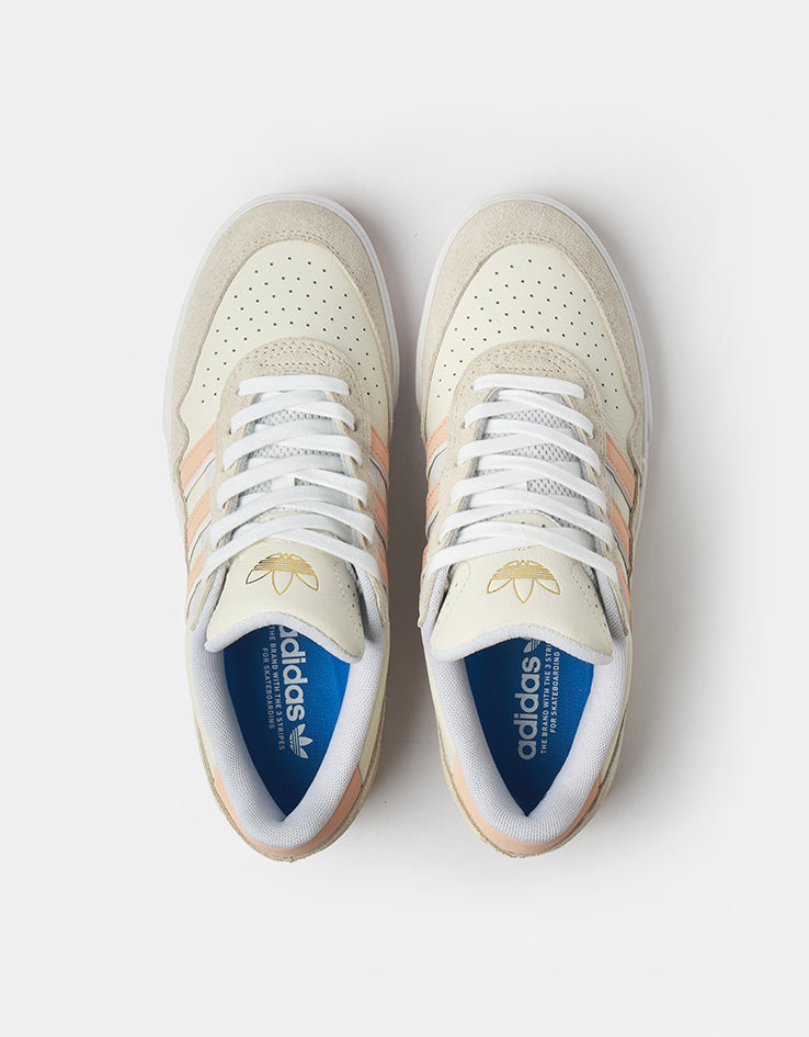 adidas Tyshawn II Skate Shoes - Wonder White/Powder Coral/Off White