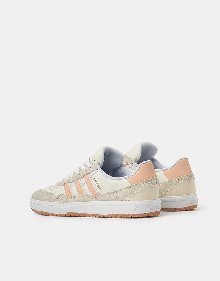 adidas Tyshawn II Skate Shoes - Wonder White/Powder Coral/Off White