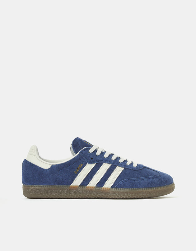 adidas Samba ADV Skate Shoes - Dark Blue/Grey/Gum