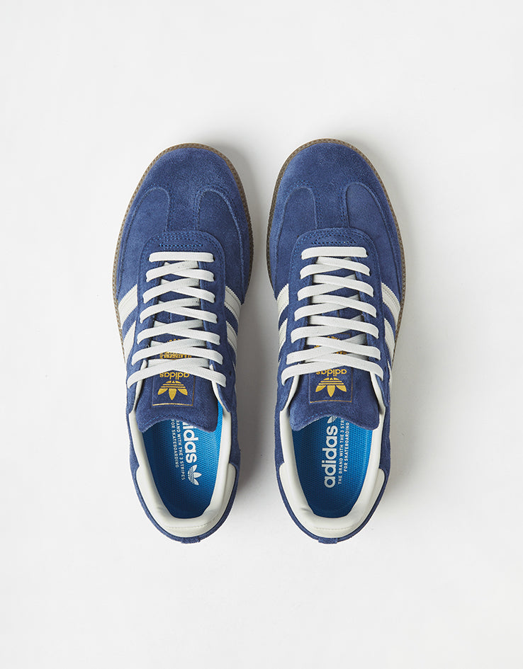 adidas Samba ADV Skate Shoes - Dark Blue/Grey/Gum