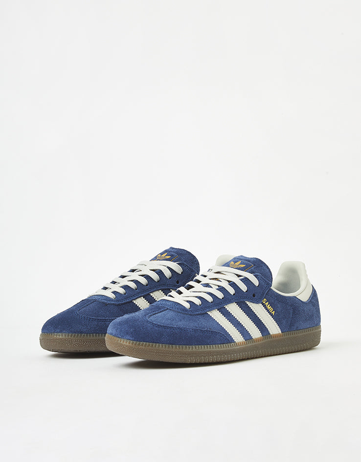 adidas Samba ADV Skate Shoes - Dark Blue/Grey/Gum