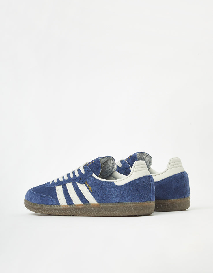 adidas Samba ADV Skate Shoes - Dark Blue/Grey/Gum