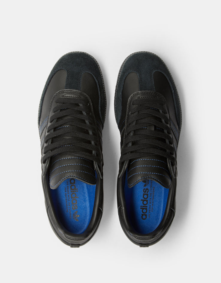 adidas Samba ADV Skate Shoes - Core Black/Core Black/Team Royal Blue
