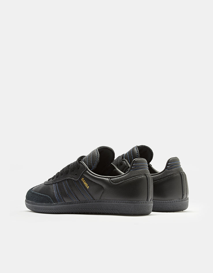 adidas Samba ADV Skate Shoes - Core Black/Core Black/Team Royal Blue