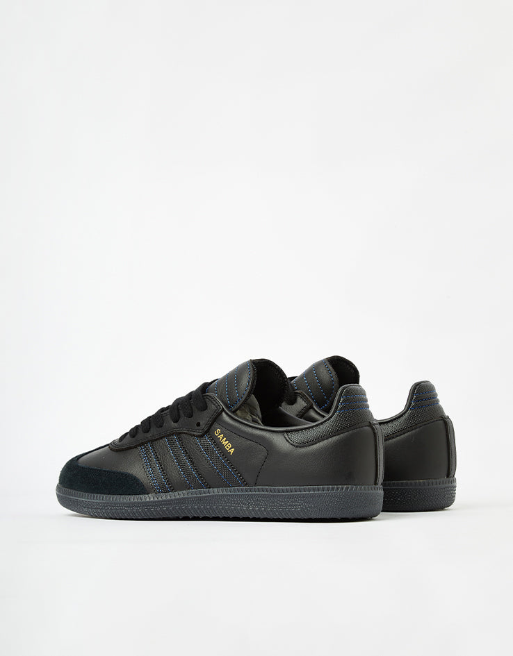 adidas Samba ADV Skate Shoes - Core Black/Core Black/Team Royal Blue
