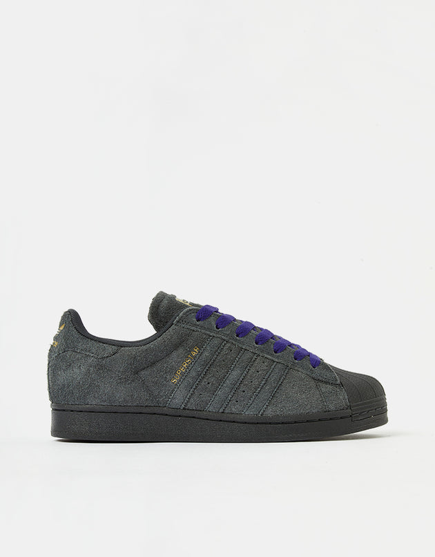 adidas Superstar ADV Skate Shoes - Carbon/Carbon/Collegiate Purple