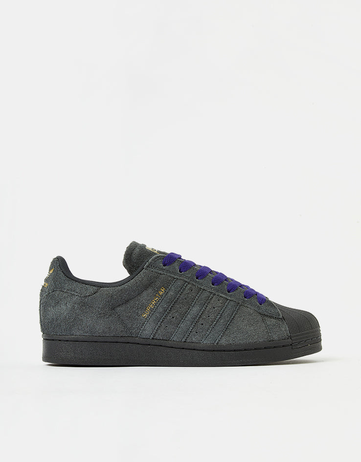 adidas Superstar ADV Skate Shoes - Carbon/Carbon/Collegiate Purple