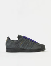 adidas Superstar ADV Skate Shoes - Carbon/Carbon/Collegiate Purple