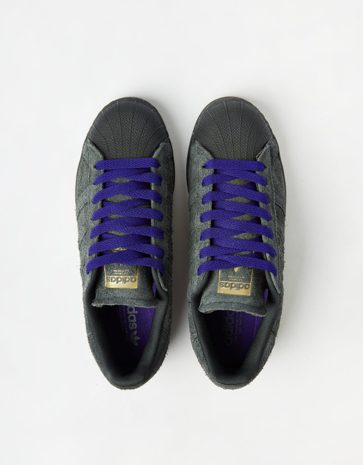 adidas Superstar ADV Skate Shoes - Carbon/Carbon/Collegiate Purple
