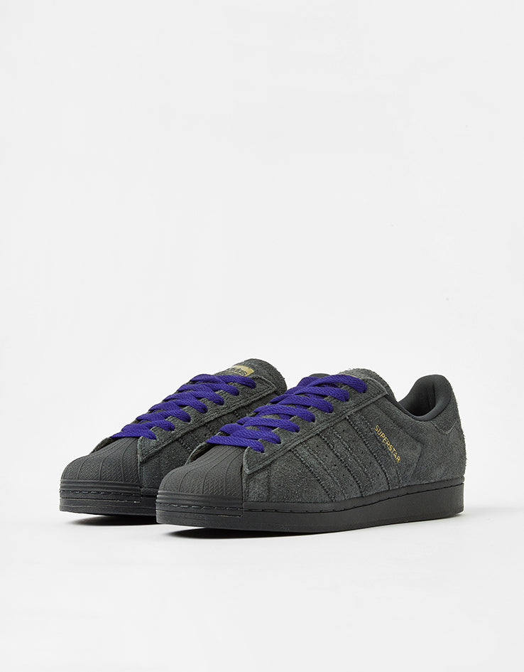 adidas Superstar ADV Skate Shoes - Carbon/Carbon/Collegiate Purple