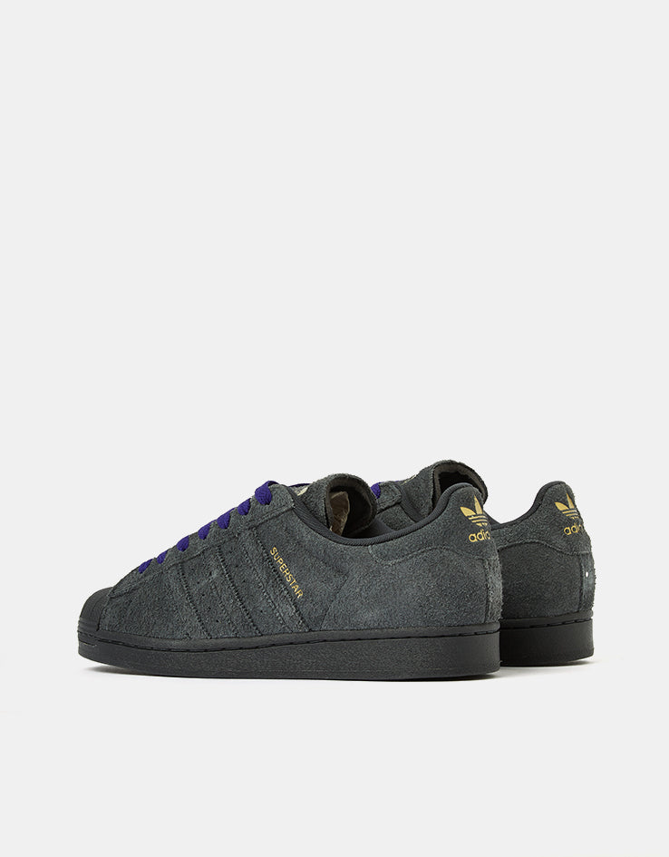 adidas Superstar ADV Skate Shoes - Carbon/Carbon/Collegiate Purple