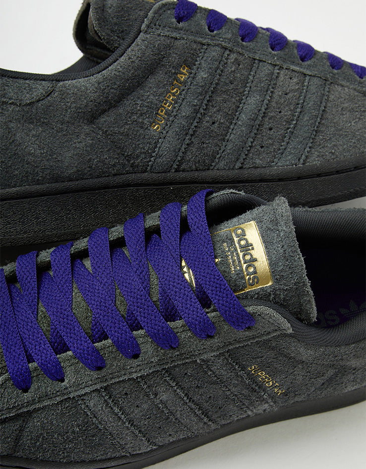 adidas Superstar ADV Skate Shoes - Carbon/Carbon/Collegiate Purple