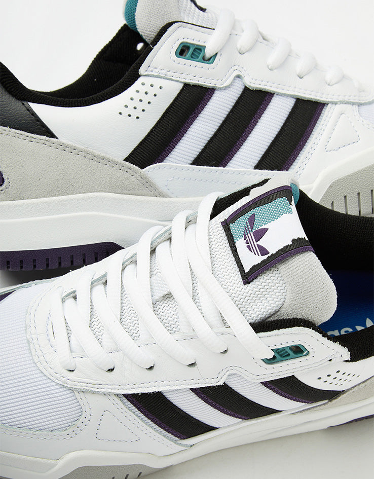 adidas Tekkira Cup Skate Shoes - White/Core Black/Aurora Plum