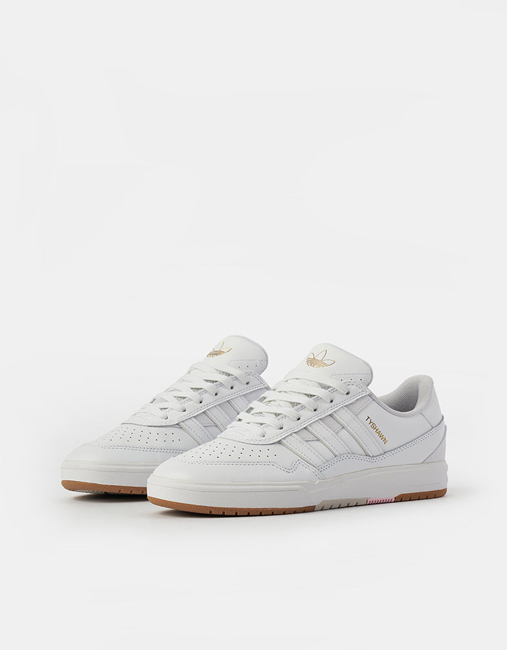 adidas Tyshawn II Skate Shoes - White/White/Gum