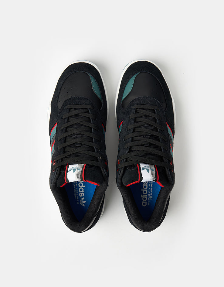 adidas Tekkira Cup Skate Shoes - Core Black/Preloved Teal/Better Scarlet