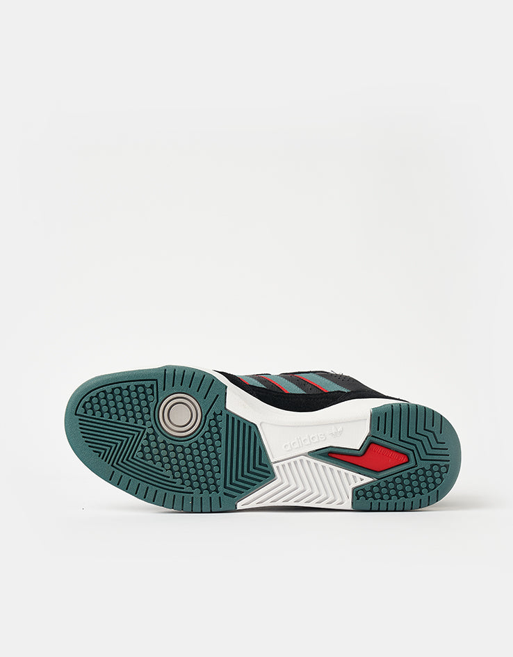 adidas Tekkira Cup Skate Shoes - Core Black/Preloved Teal/Better Scarlet