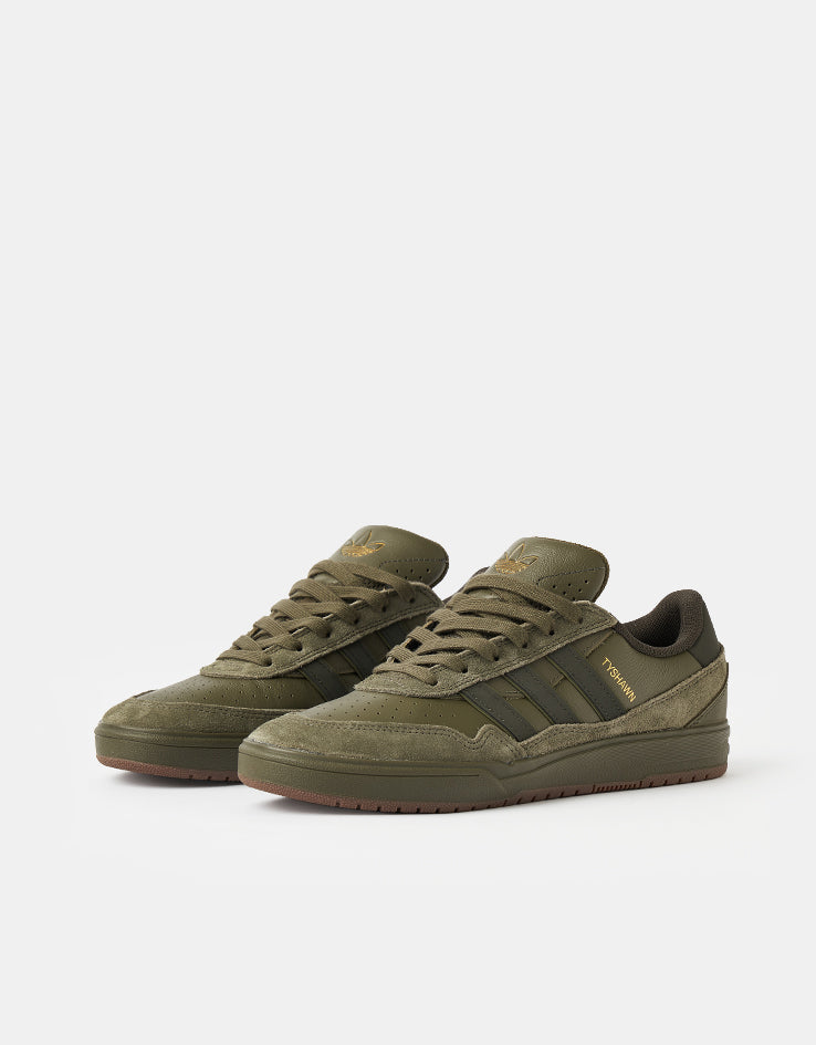 adidas Tyshawn II Skate Shoes - Olive Strata/Shadow Olive/Gum