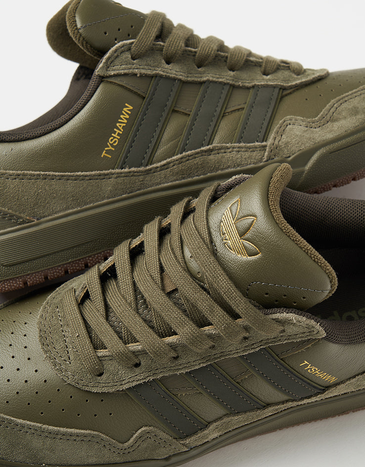 adidas Tyshawn II Skate Shoes - Olive Strata/Shadow Olive/Gum