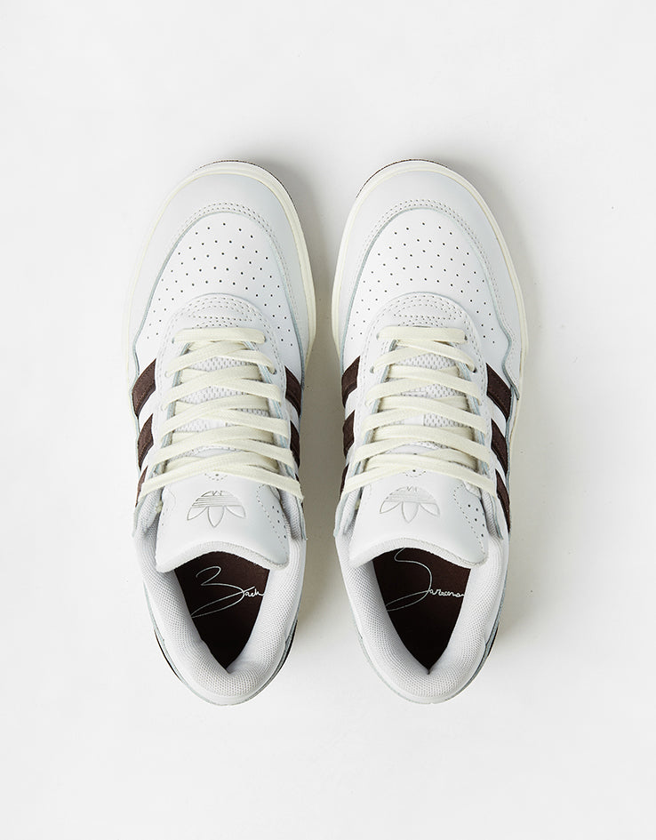 adidas x Zach Saraceno Tyshawn II Skate Shoes - Crystal White/Shadow Brown/Off White