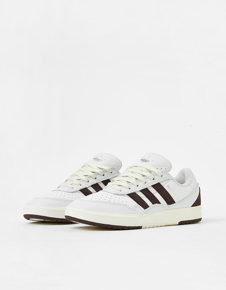 adidas x Zach Saraceno Tyshawn II Skate Shoes - Crystal White/Shadow Brown/Off White