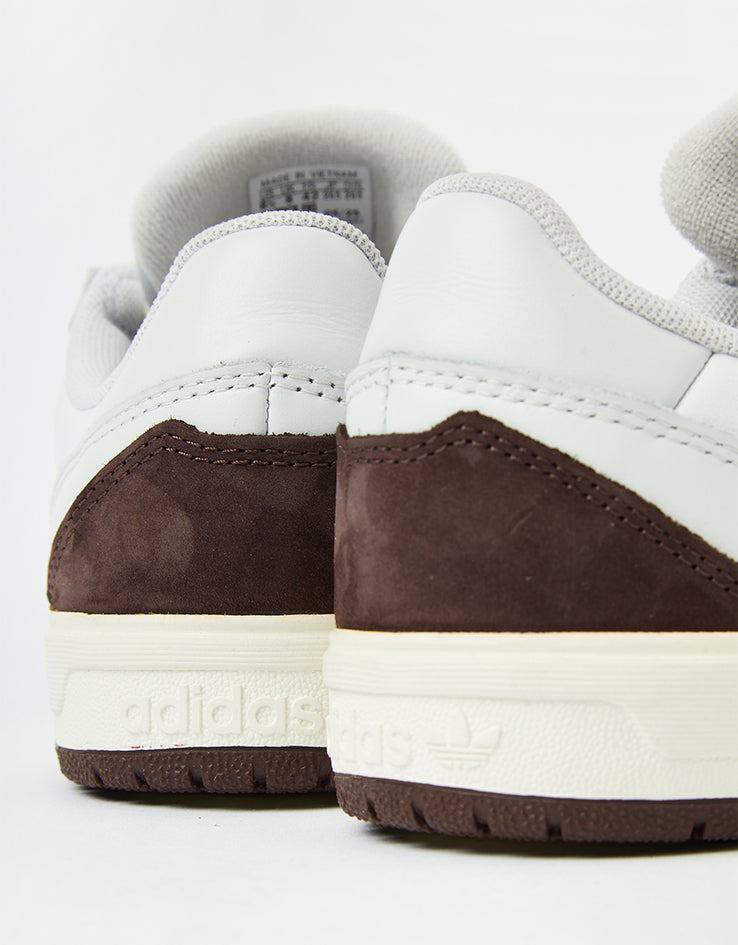 adidas x Zach Saraceno Tyshawn II Skate Shoes - Crystal White/Shadow Brown/Off White