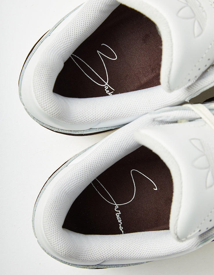 adidas x Zach Saraceno Tyshawn II Skate Shoes - Crystal White/Shadow Brown/Off White