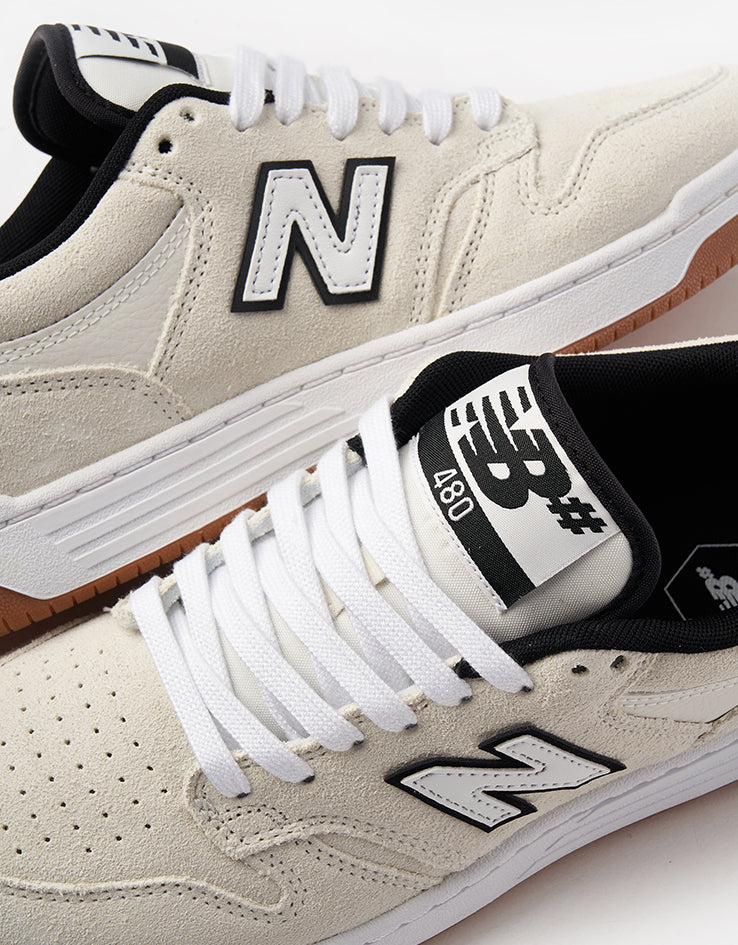 New Balance Numeric 480 Skate Shoes - White/Black/Gum