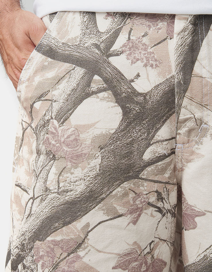 Route One Super Baggy Canvas Shorts - Tree Camo (Brown)