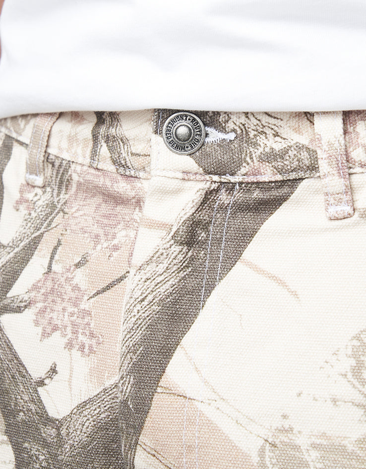 Route One Super Baggy Canvas Shorts - Tree Camo (Brown)