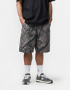 Route One Super Baggy Canvas Shorts - Tree Camo (Black)