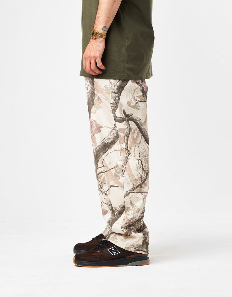 Route One Super Baggy Canvas Pants - Tree Camo (Brown)