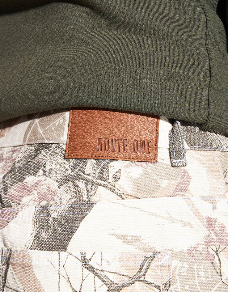Route One Super Baggy Canvas Pants - Tree Camo (Brown)