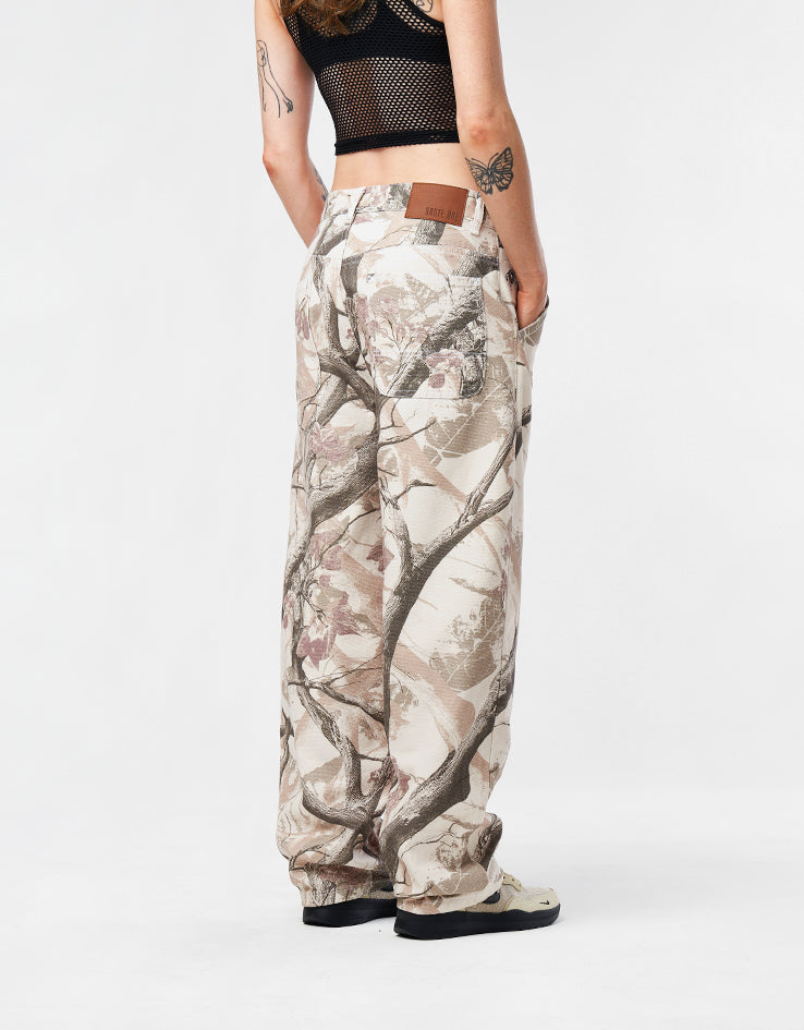 Route One Super Baggy Canvas Pants - Tree Camo (Brown)