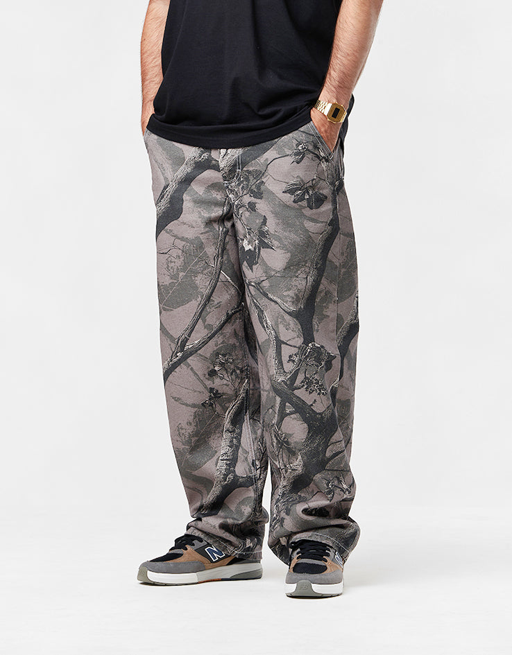 Route One Super Baggy Canvas Pants - Tree Camo (Black)