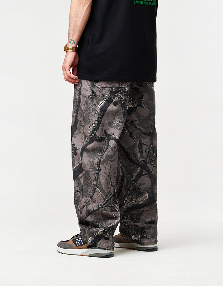 Route One Super Baggy Canvas Pants - Tree Camo (Black)
