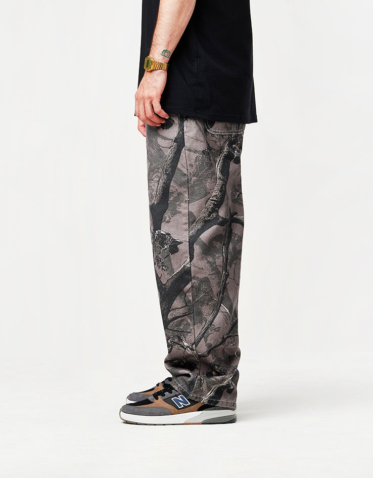 Route One Super Baggy Canvas Pants - Tree Camo (Black)