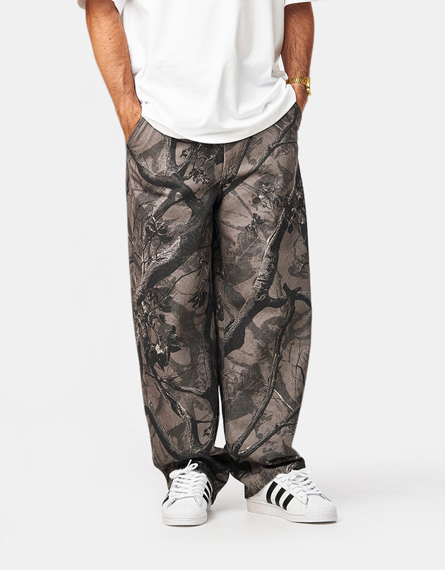 Route One Super Baggy Canvas Pants - Tree Camo (Black)