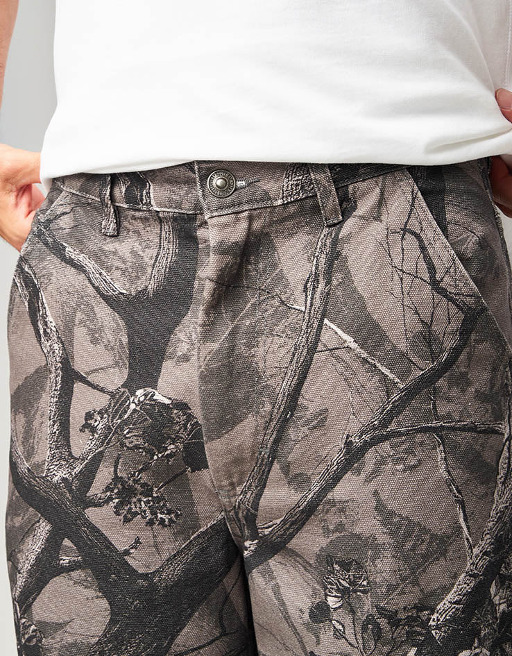 Route One Super Baggy Canvas Pants - Tree Camo (Black)