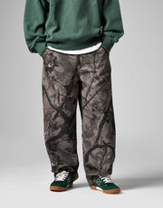 Route One Super Baggy Canvas Pants - Tree Camo (Black)