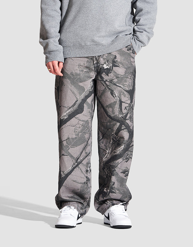 Route One Super Baggy Canvas Pants - Tree Camo (Black)