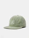 Route One Flower Unstructured Cord 6 Panel Cap - Dusty Wave
