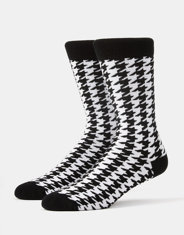 Route One Houndstooth Socks - Black/White