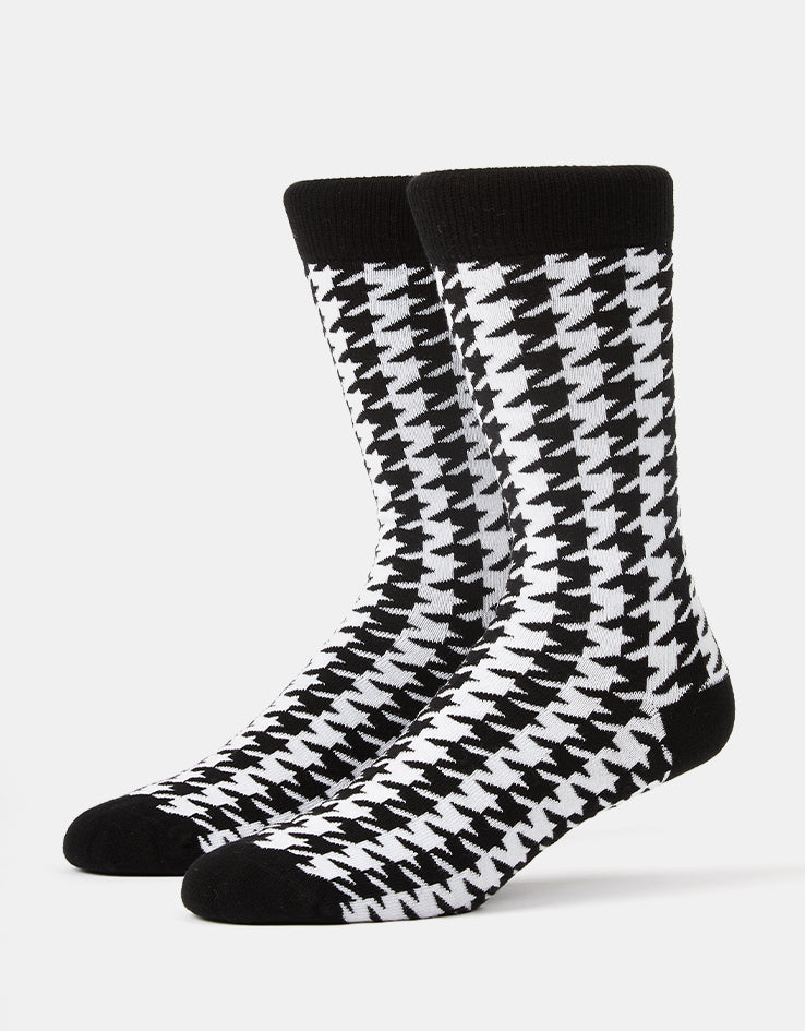 Route One Houndstooth Socks - Black/White