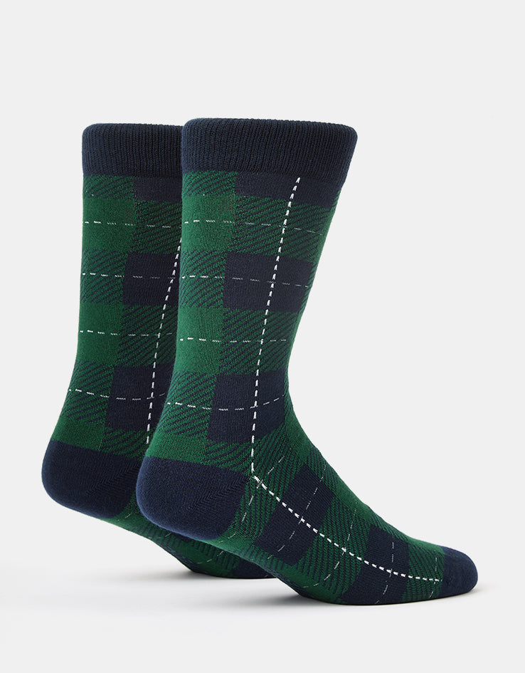 Route One Tartan Socks - Green/Navy