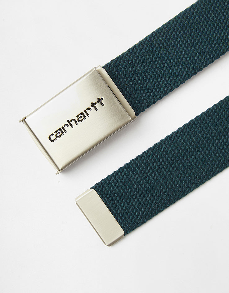 Carhartt WIP Chrome Clip Web Belt - Deep Lagoon