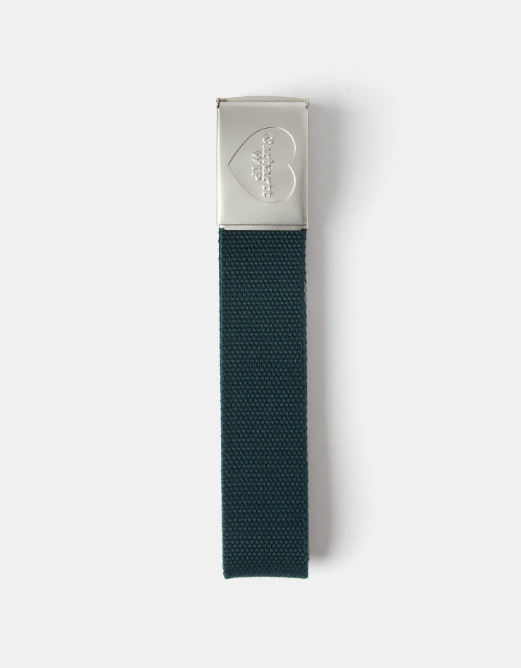 Carhartt WIP Heart Clip Web Belt - Deep Lagoon/Silver