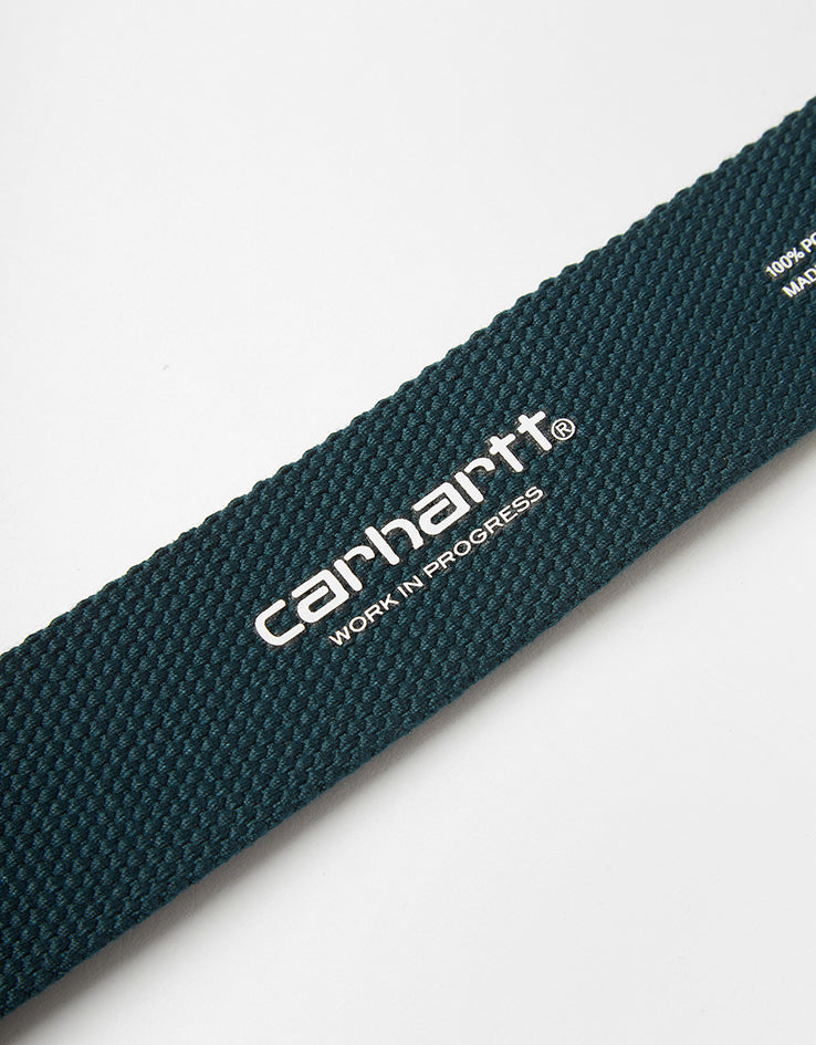 Carhartt WIP Heart Clip Web Belt - Deep Lagoon/Silver