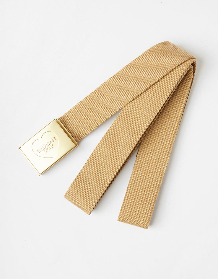 Carhartt WIP Heart Clip Web Belt - Dusty H Brown/Gold